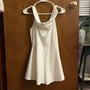 White, off shoulder romper, size small